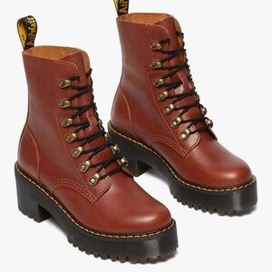 Dr. Martens Chestnut Leather Lace-Up Boots